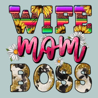 Wife Mom Boss Daisy Mother's Day Heavy Core Tee | Teevron