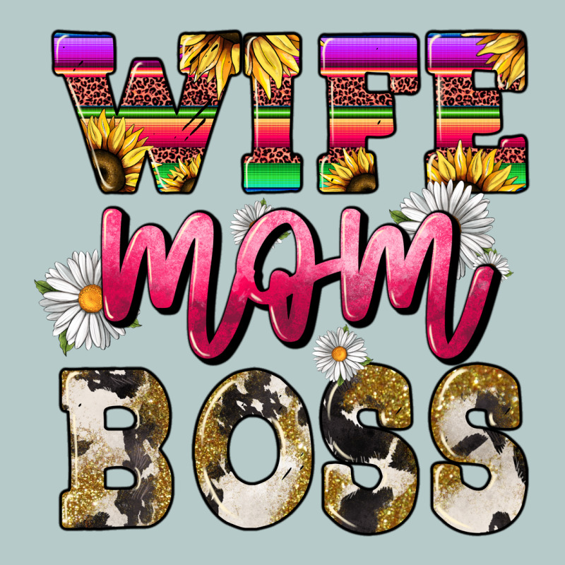 Wife Mom Boss Daisy Mother's Day Heavy Core Tee by HowdyJamesFarm | Teevron