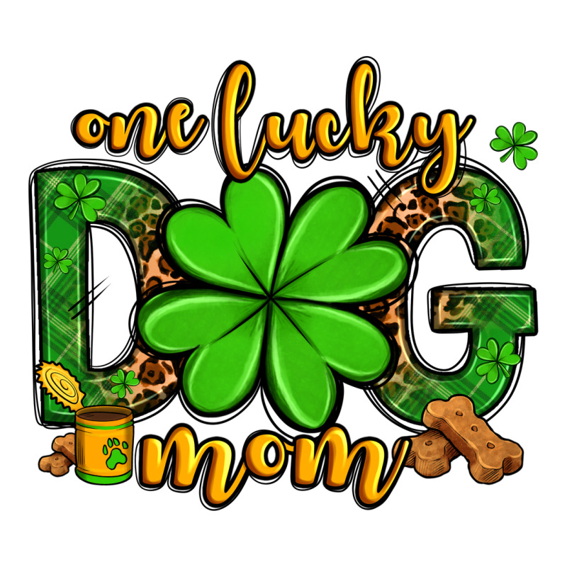 One Lucky Dog Mom St. Patrick's Premium Tee by OliviaCreatesArt | Teevron