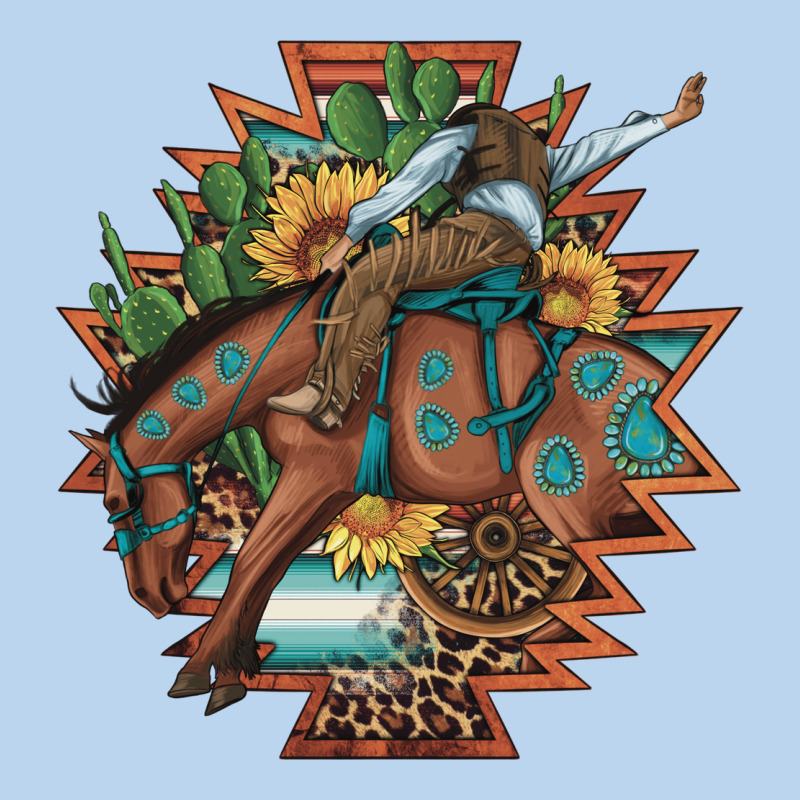 Bucking Bronco Aztec Shape Background Classic Tee by Artiststas | Teevron