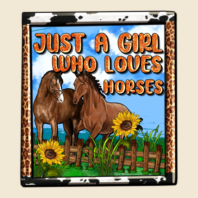 Western Just A Girl Who Loves Horses Premium Tee by OliviaCreatesArt | Teevron