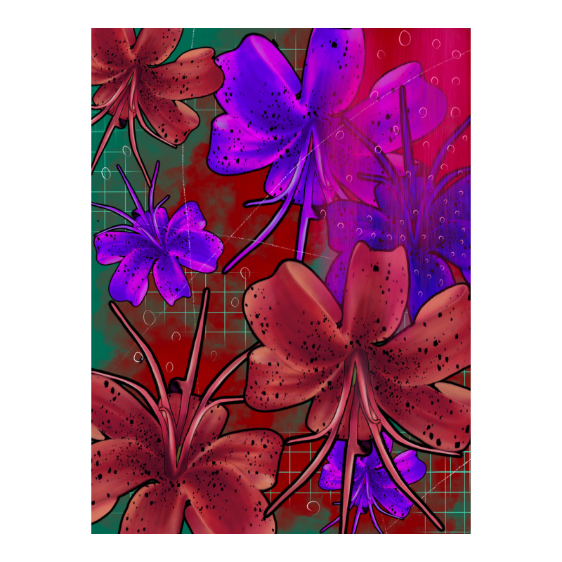 Floral Pattern Zipper Hoodie by JahusDesignShop | Teevron