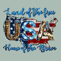 Land Of The Free Home Of The Brave American Flag Background Classic Tee | Teevron