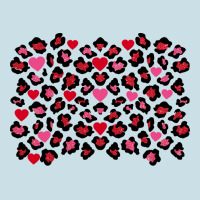 Valentines Day Leopard And Heart Background Ladies Tee | Teevron