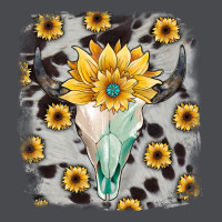 Cowhide Sunflower Gemstone Bull Skull Zipper Hoodie | Teevron