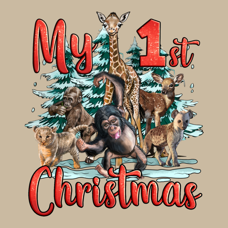 My First Christmas Baby Safari Animals Long Sleeve Tee by LillyAllenDesigns | Teevron