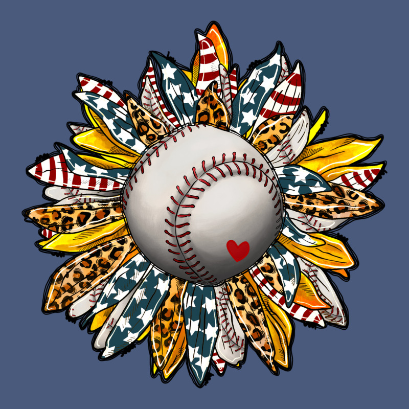 Baseball Sunflower Vintage Hoodie by CowhideDigitalArt | Teevron