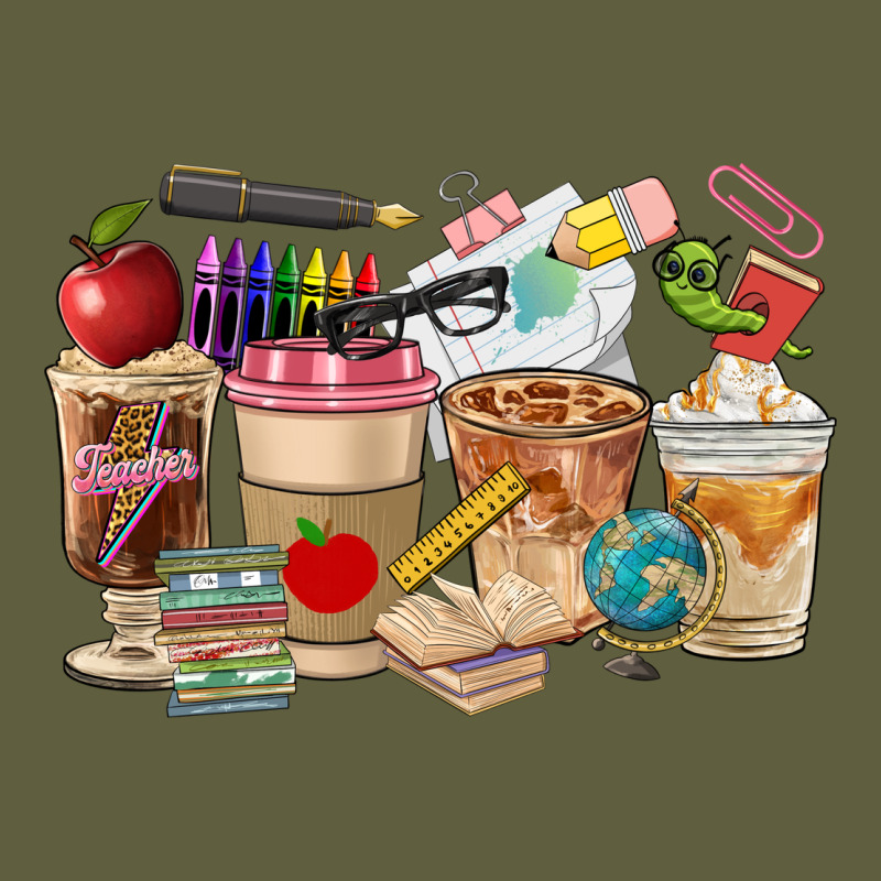 Teacher Coffee Cups Vintage Tee by FaDigitalArtStudio | Teevron