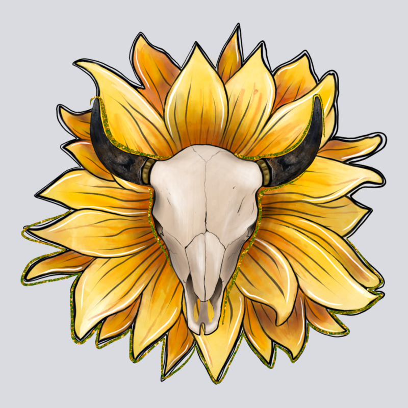 Sunflower Bull Skull Zipper Hoodie by JahusDesignShop | Teevron