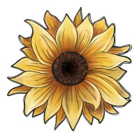 Watercolor Sunflower Zipper Hoodie | Teevron