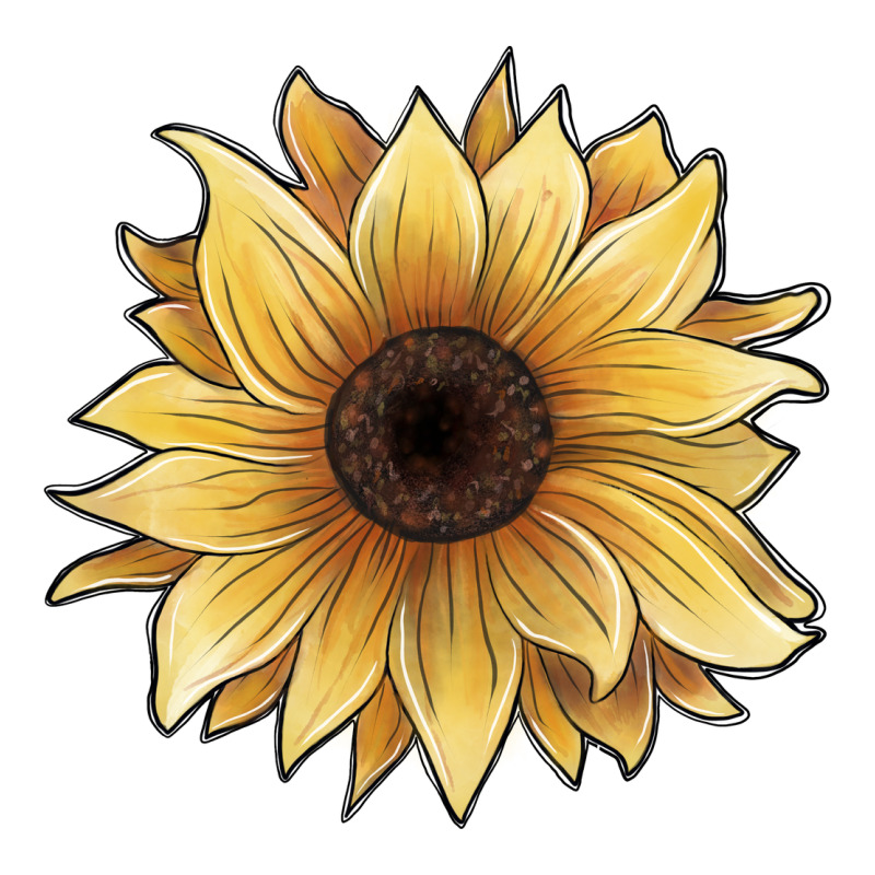 Watercolor Sunflower Zipper Hoodie by JahusDesignShop | Teevron