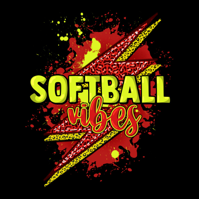 Softball Vibes Lightning Bolt Heavy Core Tee by HowdyJamesFarm | Teevron