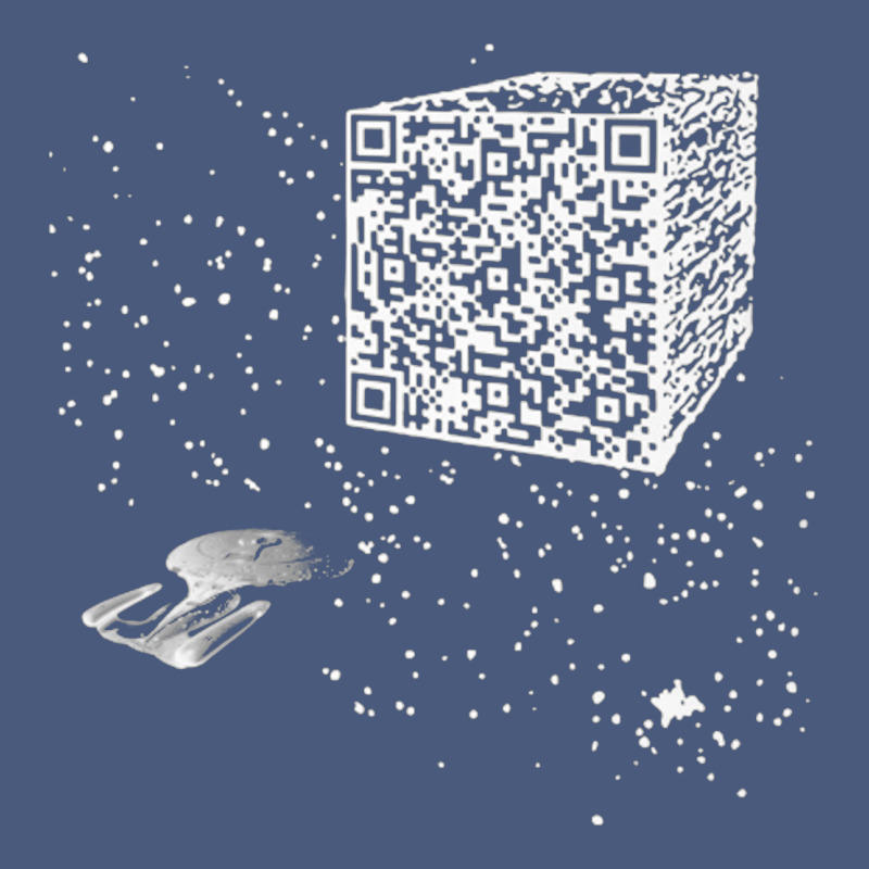 Qr Code Cube We Are The Borg Vintage Hoodie by linhVisuals | Teevron