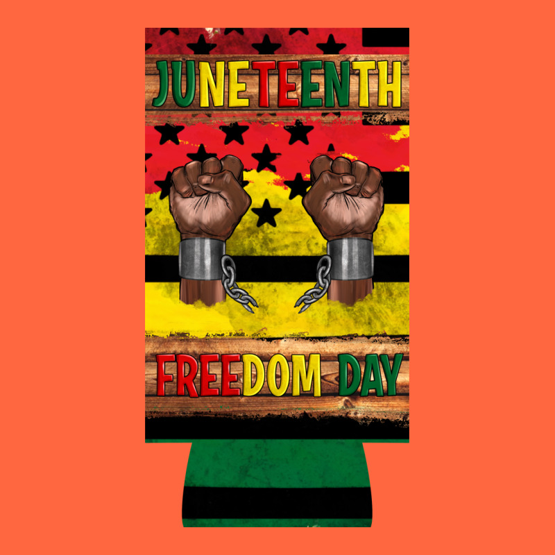 Juneteenth Freedom Day 12 Oz Can Cooler (slim) 2 Premium Hoodie by Artiststas | Teevron