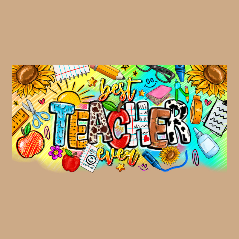 Best Teacher Ever Vintage Hoodie by CowhideDigitalArt | Teevron