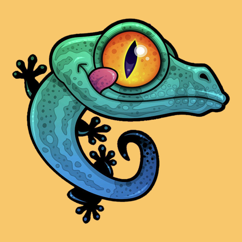 Cute Colorful Cartoon Gecko Vintage Hoodie by linhVisuals | Teevron