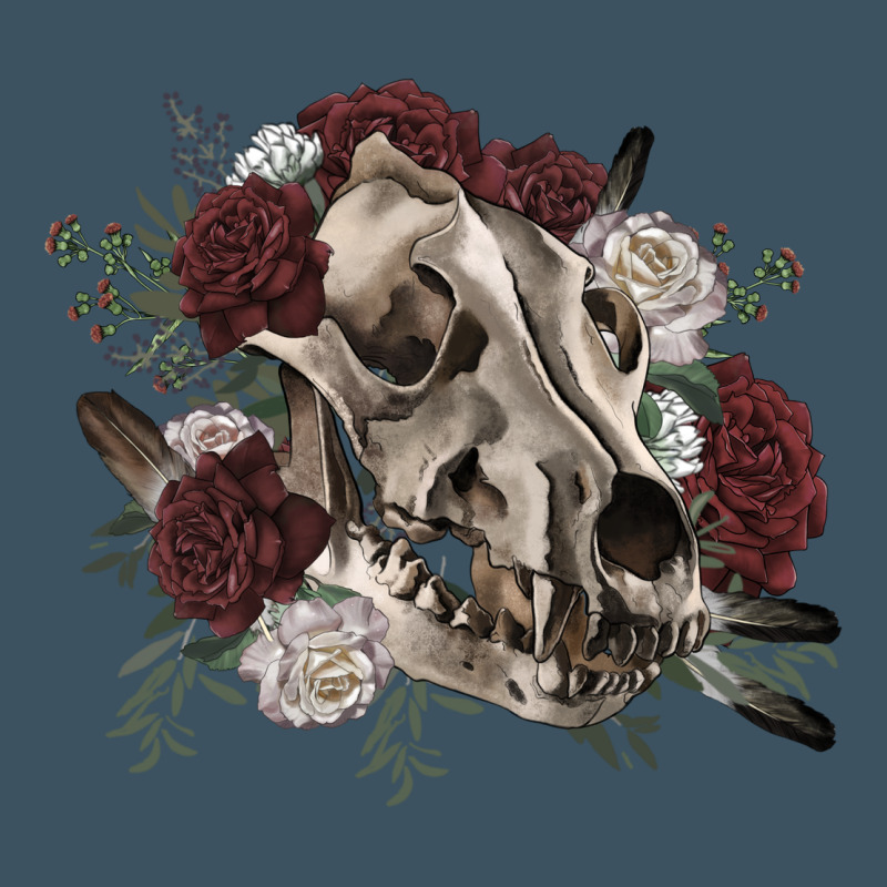 Floral Boho Wolf Skull Urban Hoodie by RanaPortraitStore | Teevron