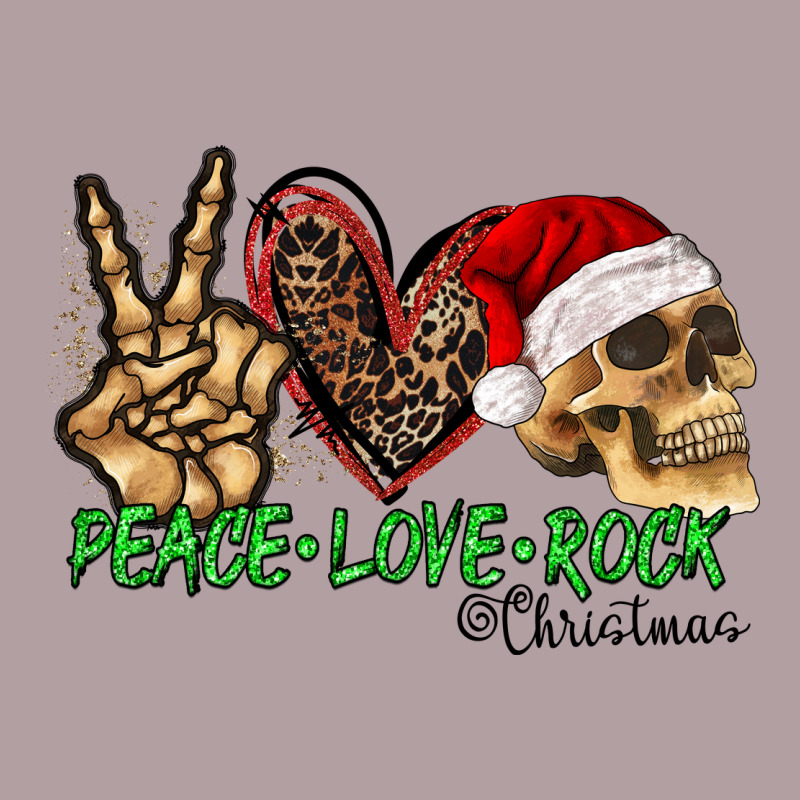 Peace Love Rock Christmas Vintage Hoodie by CowhideDigitalArt | Teevron