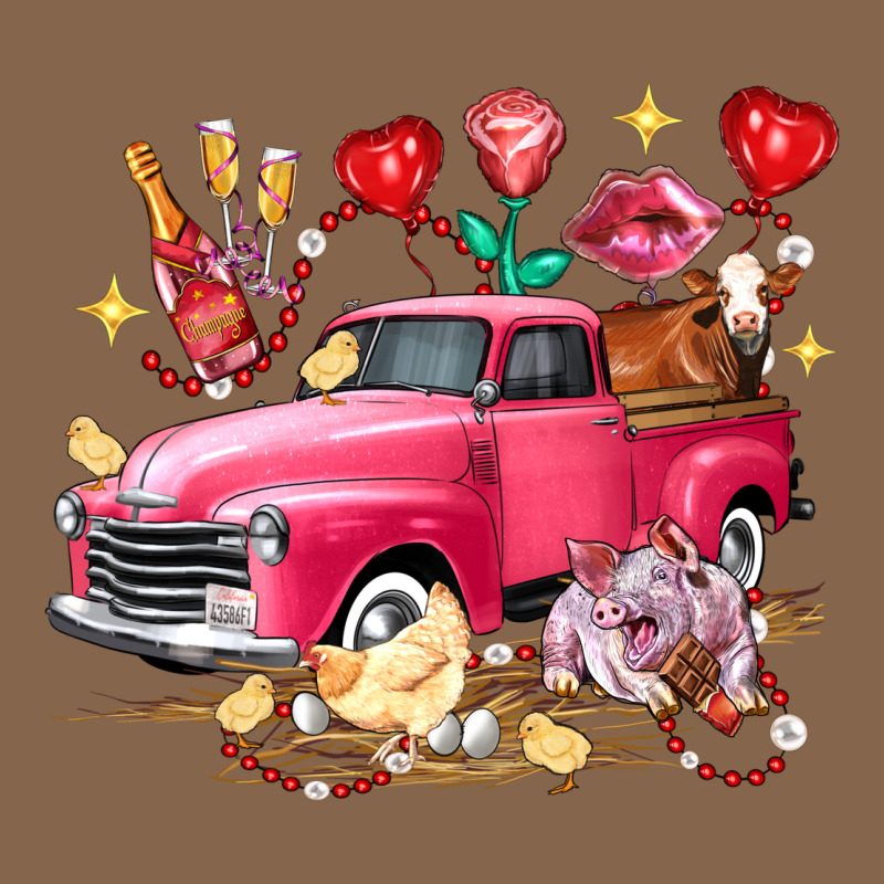Valentine's Day Truck Farm Animals Premium Tee by FaDigitalArtStudio | Teevron