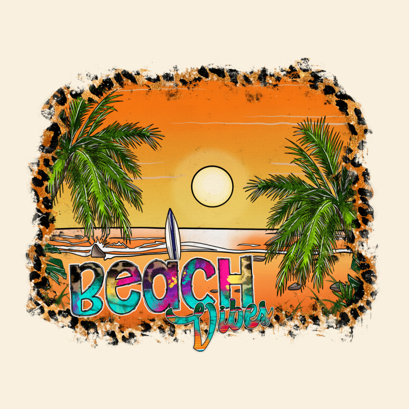 Beach Vibes Vintage Hoodie by CowhideDigitalArt | Teevron