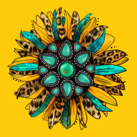 Turquoise Leopard Sunflower Premium Hoodie | Teevron