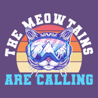 Skiing T  Shirt Ski Goggles Cat The Meowtains Are Calling Skier Winter Vintage Hoodie | Teevron