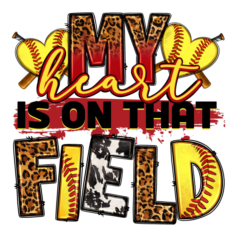 Softball My Heart Is On That Field Premium Sweatshirt by RanaPortraitStore | Teevron