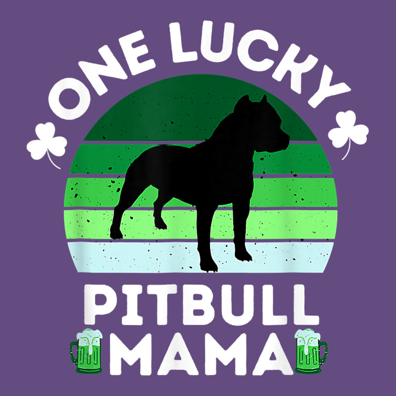 Funny St Patrick's Day One Lucky Pitbull Mama Pitbulldog T Shirt Vintage Hoodie by linhVisuals | Teevron