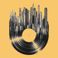 Vinyl Record Cityscape Vintage Hoodie | Teevron
