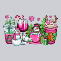 Pink Christmas Snowman Coffee Cups Classic Tee | Teevron