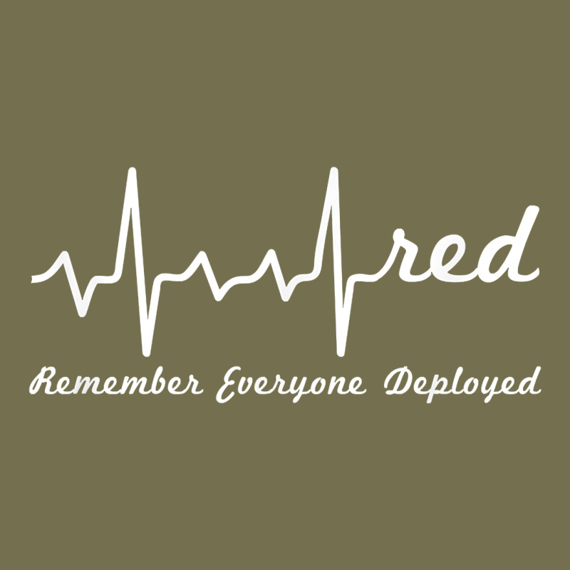 Red Friday Military Remember Everyone Deployed Heartbeat T Shirt Vintage Hoodie by linhVisuals | Teevron