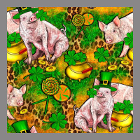St Patricks  Day Pig With Candy And Pot Of Gold  Seamless Pattern Vintage Tee | Teevron