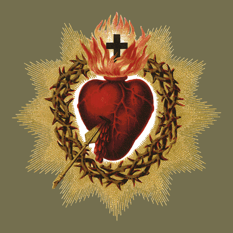 Sacred Heart Of Jesus Catholic Devotion T Shirt Vintage Hoodie by linhVisuals | Teevron