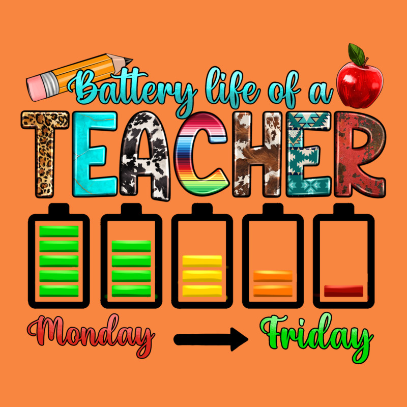 Battery Life Of A Teacher Monday Friday Premium Sweatshirt by RanaPortraitStore | Teevron