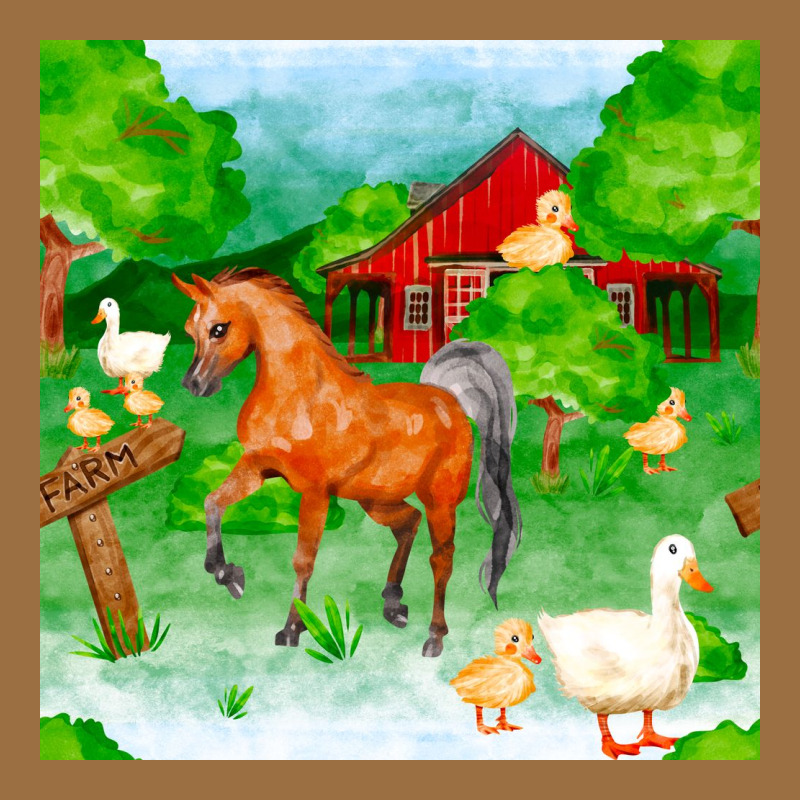 Farm Life Seamless Pattern Vintage Tee by FaDigitalArtStudio | Teevron