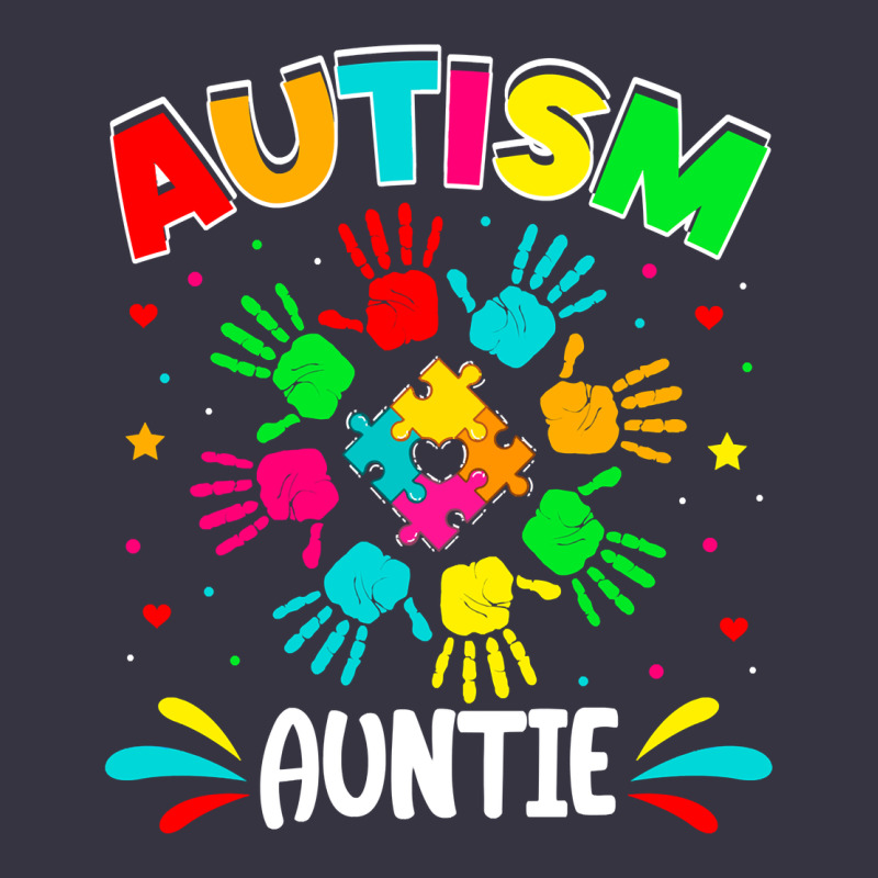 Autistic Auntie Puzzle Support Family Autism Awareness Sweatshirt Vintage Hoodie by linhVisuals | Teevron