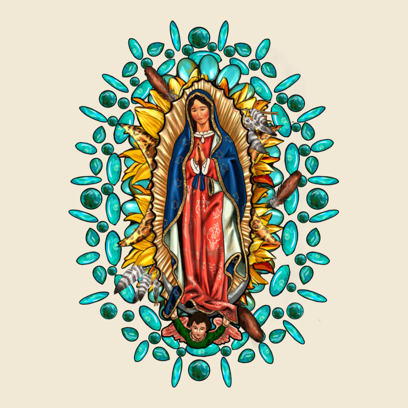 Our Lady Of Guadalupe Gemstone Sunflowers Premium Tee by FaDigitalArtStudio | Teevron