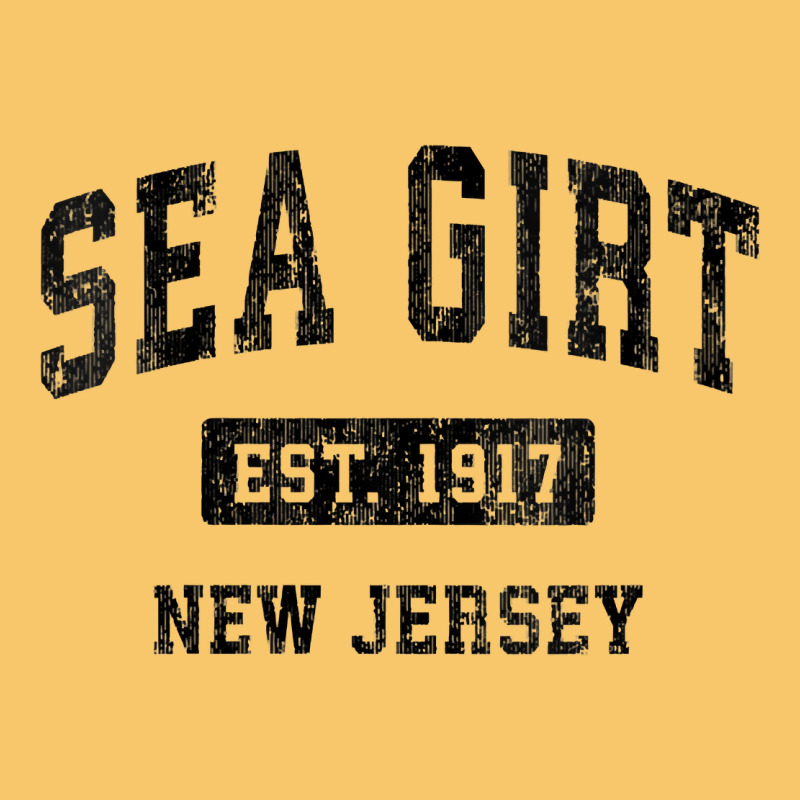Womens Sea Girt New Jersey Nj Vintage Sports Design Black Design V Nec Vintage Hoodie by linhVisuals | Teevron