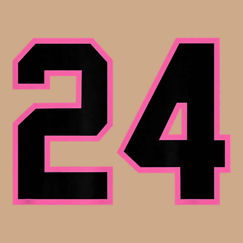 Number 24 Sports Jersey Athlete Fan Pink Black Lucky Number T Shirt Vintage Hoodie by linhVisuals | Teevron