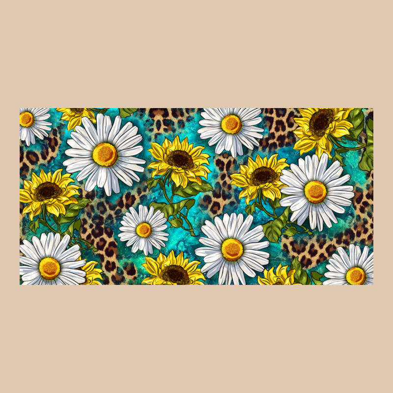 Sunflower And Daisy With Leopard Heavyweight Sweatshirt by RanaPortraitStore | Teevron