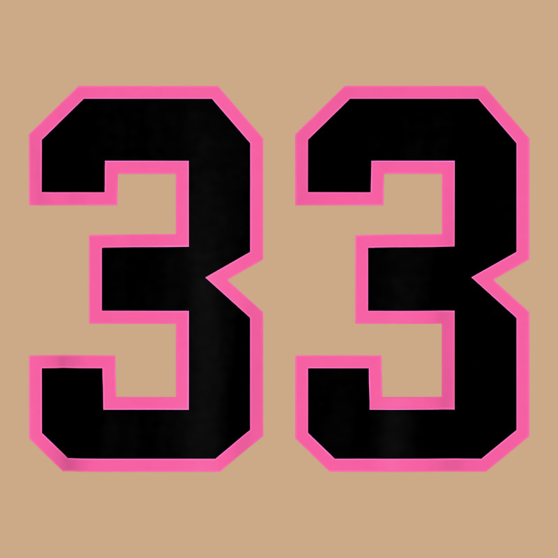 Number 33 Sports Jersey Athlete Fan Pink Black Lucky Number T Shirt Vintage Hoodie by linhVisuals | Teevron