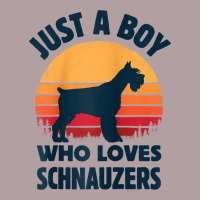 Schnauzer Just A Boy Who Loves Dogs Men Retro Vintage Sunset Raglan Ba Vintage Hoodie | Teevron