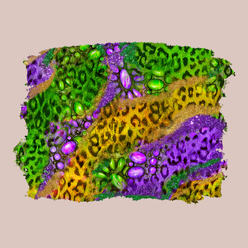 Mardi Gras Leopard Gemstone Background Premium Hoodie by RanaPortraitStore | Teevron