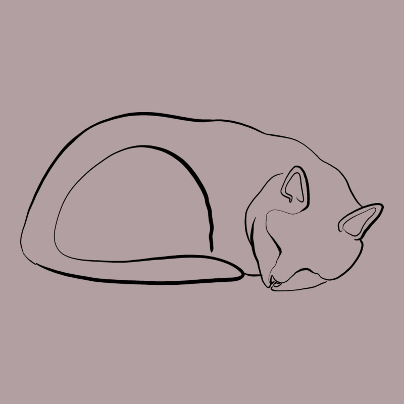 Sleeping Cat Line Art Vintage Hoodie by linhVisuals | Teevron