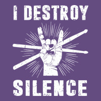 I Destroy Silence Drum Set Drummer Gift Vintage Hoodie | Teevron
