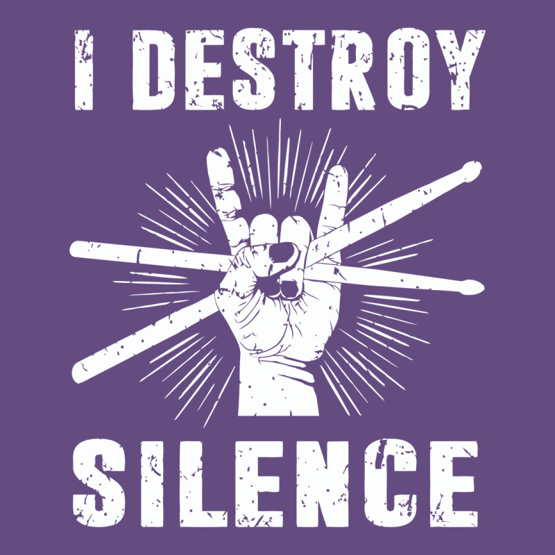 I Destroy Silence Drum Set Drummer Gift Vintage Hoodie by linhVisuals | Teevron