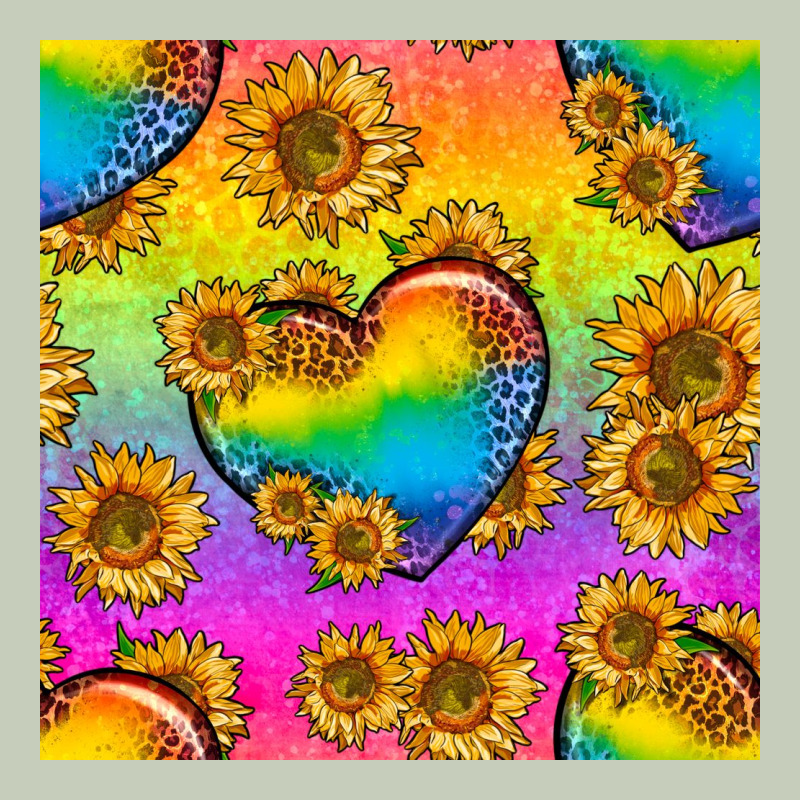 Pride Lgbtq Leopard Hearts And Sunflowers Seamless Ladies Tee by BundleAndBundleShop | Teevron