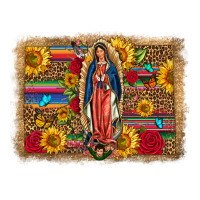 Our Lady Of Guadalupe Glitter Leopard Flowers Premium Tee | Teevron