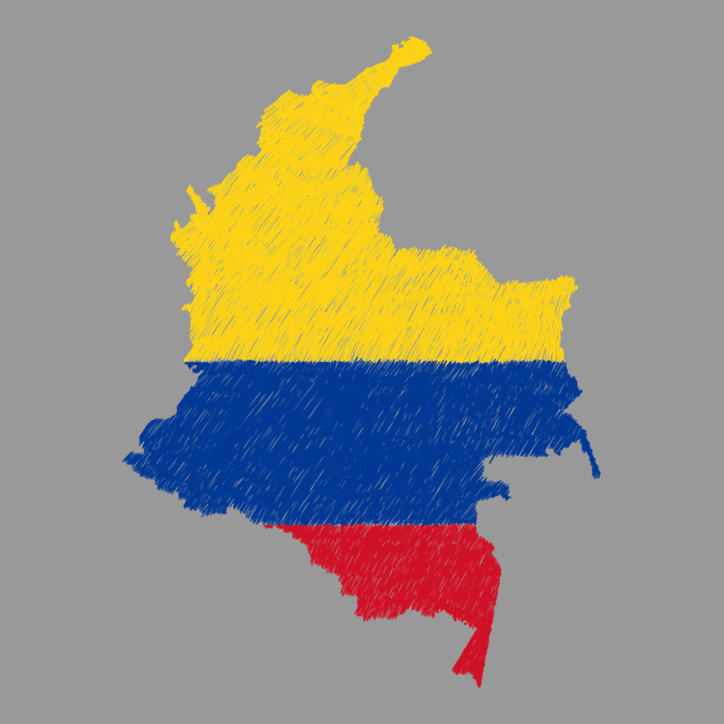 Colombia Flag Map Drawing Line Art Vintage Hoodie by linhVisuals | Teevron