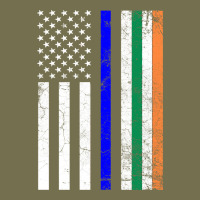 Irish American Flag Thin Blue Line Police St. Patrick's Day Long Sleev Vintage Hoodie | Teevron